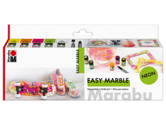 Marabu Easy Marble Marmoreringsfarge Sett - Neon, 