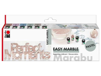 Marabu Easy Marble Marmoreringsfarge Sett - Pastell, 